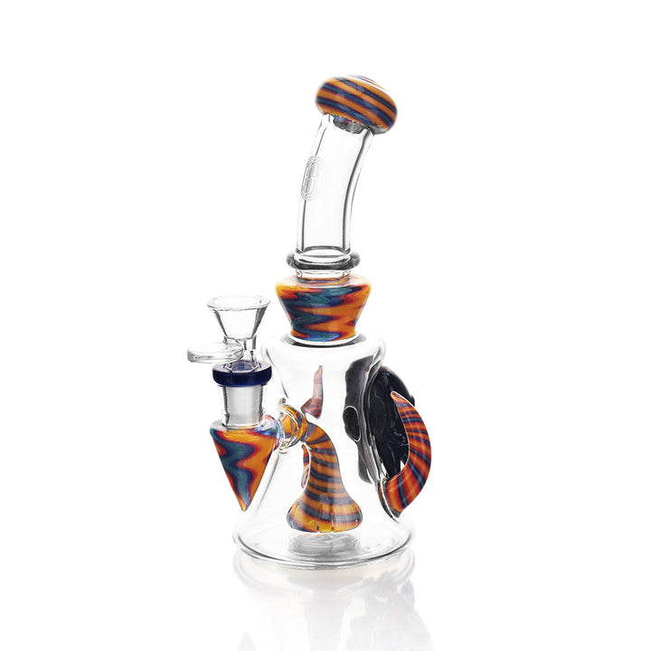 High Society - Tulu Premium Wig Wag Concentrate Rig (Blue/Yellow) - Headshop.com