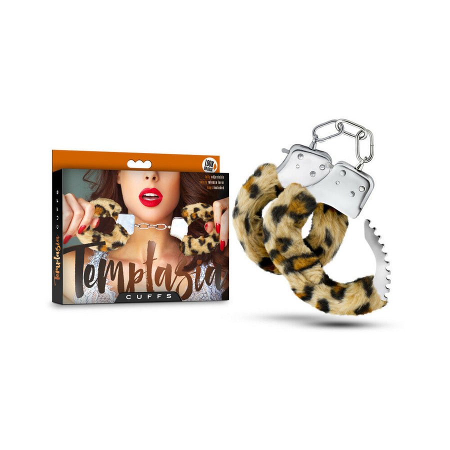 Temptasia Adjustable Faux Fur Cuffs Leopard - Headshop.com