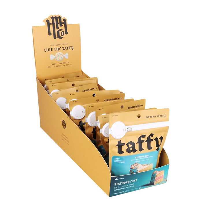 Modern Herb Co Live Resin D9 Taffy | 225mg | 15pc | 12pk Display