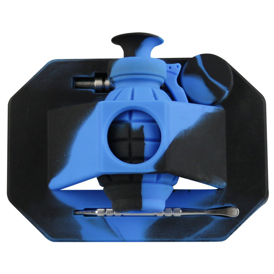 Silicone Grenade Vapor Straw w/ 14mm Ti Tip - 6.25" / Colors Vary - Headshop.com