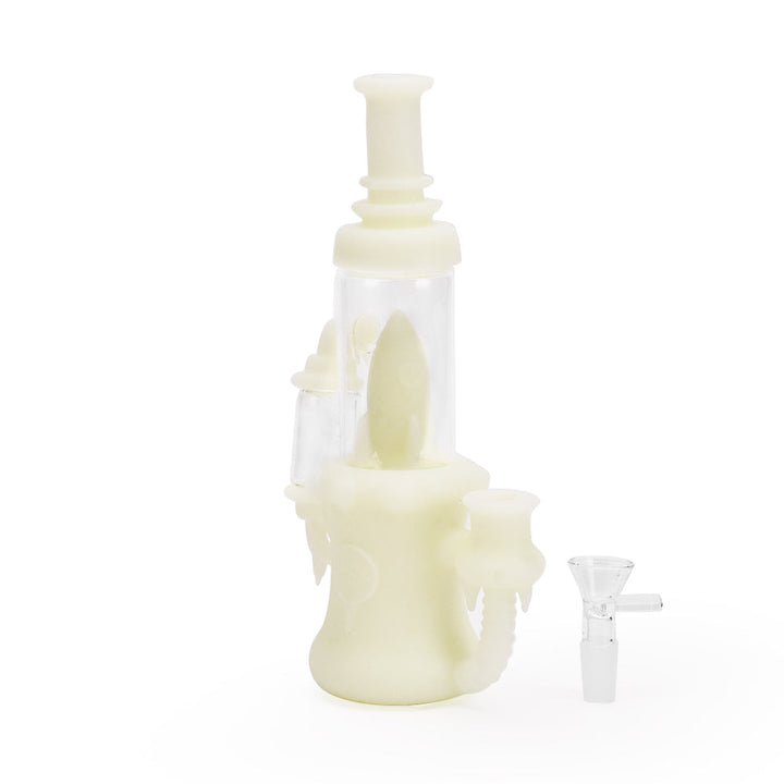 Ritual - 8.5'' Silicone Rocket Recycler - UV Titanium White - Headshop.com