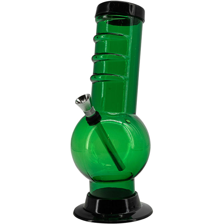 Acrylic Bent Neck Bubble Base Bong 9-12"
