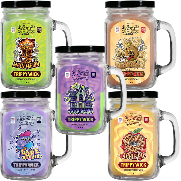 Beamer Candle Co. Trippy Wick Collection Mason Jar Candle | 12oz