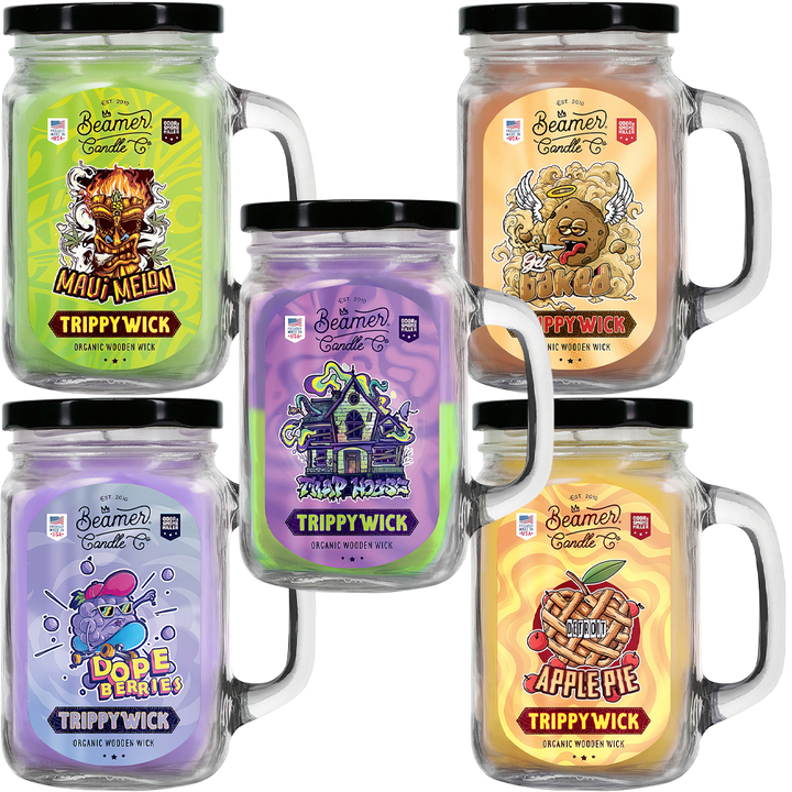 Beamer Candle Co. Trippy Wick Collection Mason Jar Candle | 12oz