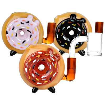 Pulsar Donut Mini Chugger Rig | 3" | 10mm F - Headshop.com