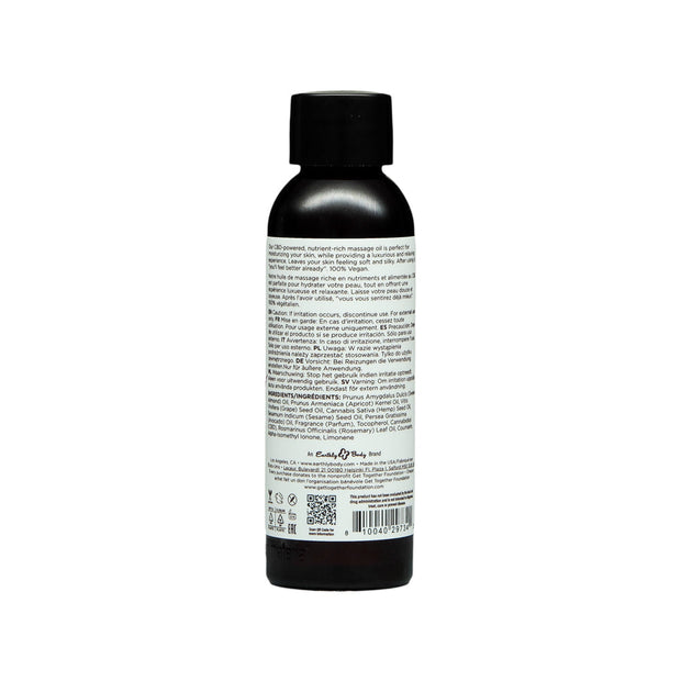 Earthly Body Hemp Seed CBD Relaxing Massage and Body Oil Skinny Dip 2 oz.
