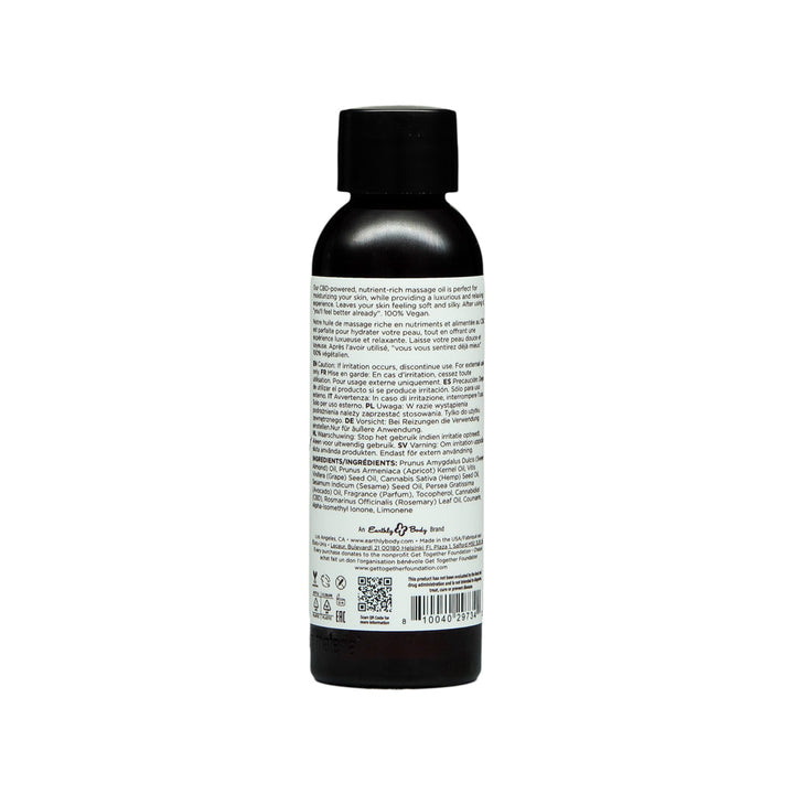 Earthly Body Hemp Seed CBD Relaxing Massage and Body Oil Skinny Dip 2 oz.