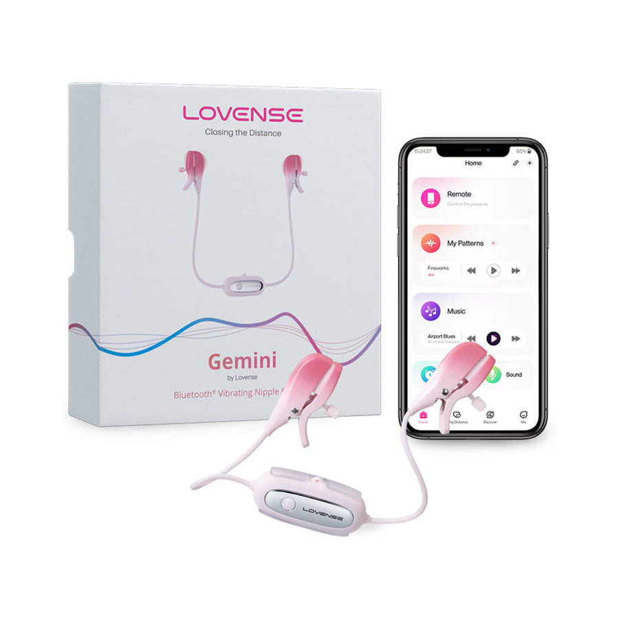 Lovense Gemini Bluetooth Rechargeable Vibrating Nipple Clamps - Headshop.com