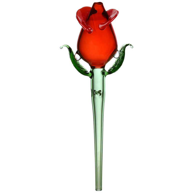 Valentine Rose Glass Dab Straw - 6" - Headshop.com