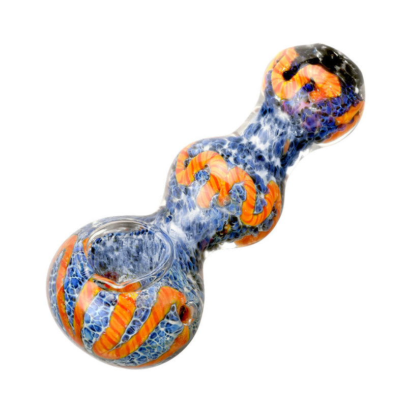 Fritted Squiggle Spoon Glass Pipe - Headshop.com