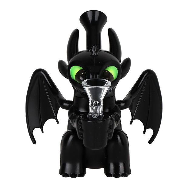 Baby Dragon Silicone Water Pipe w Glass Bowl - 5.25" / 14mm F