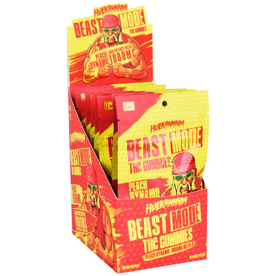 Hulkamania Beast Mode Delta 8 Gummies | 1000mg | 10pc | Peach Dynamo | 12pc Display - Headshop.com