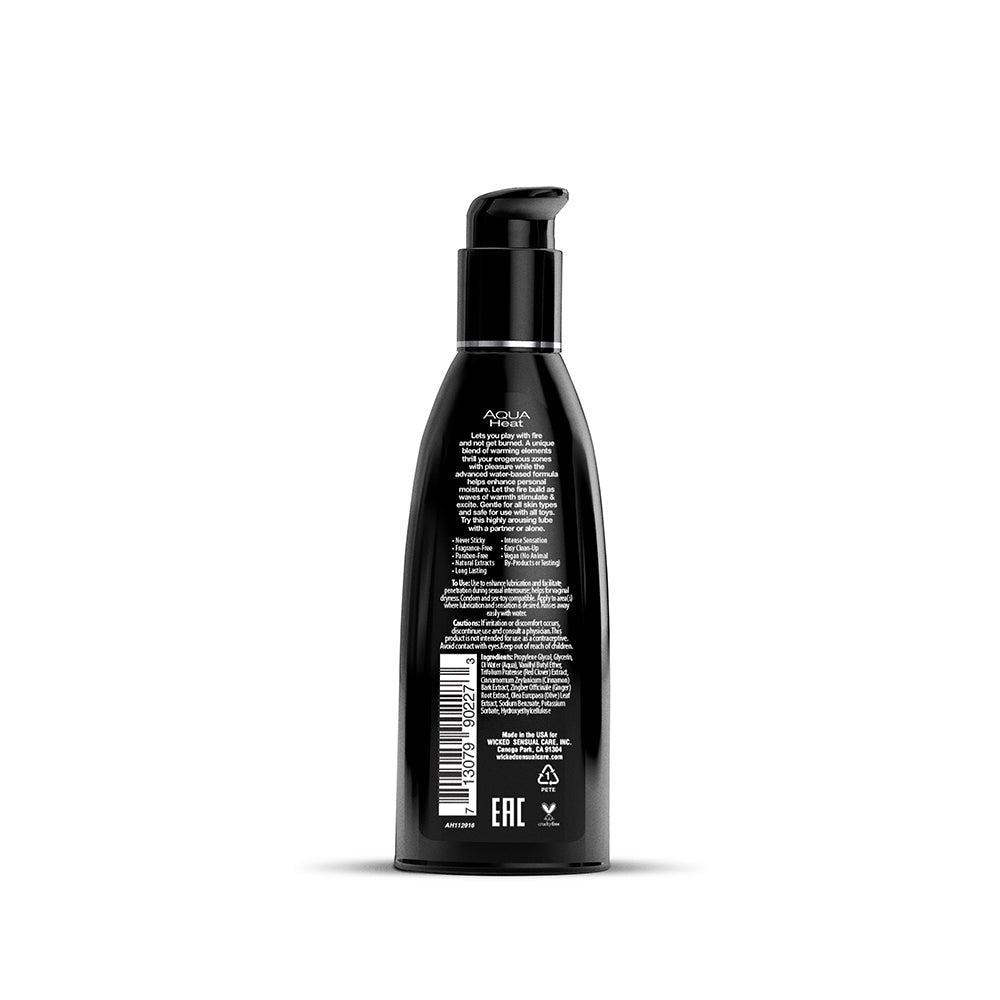 Wicked Aqua Heat Water-Based Warming Lubricant 2 oz. - Headshop.com
