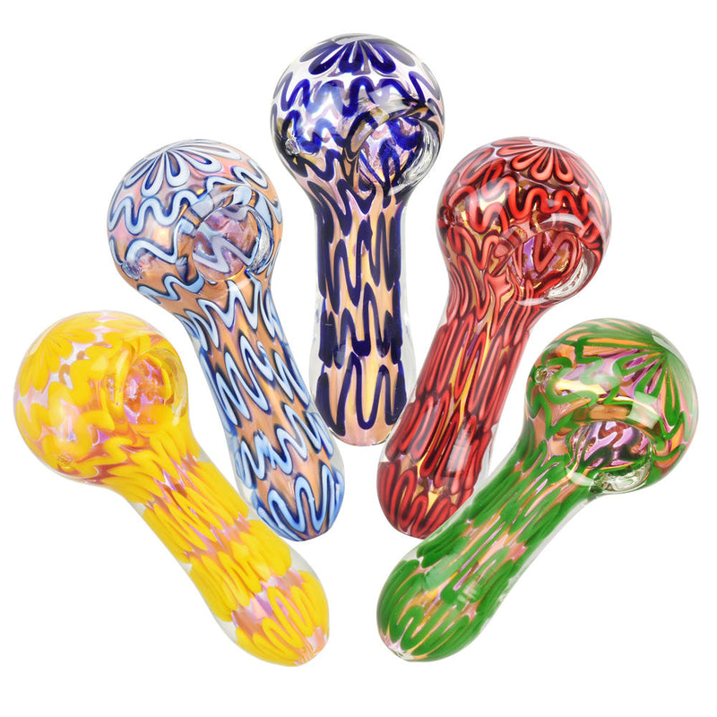 5PC SET - Pulsar Groovy Galore Spoon Pipe -4"/Assorted - Headshop.com