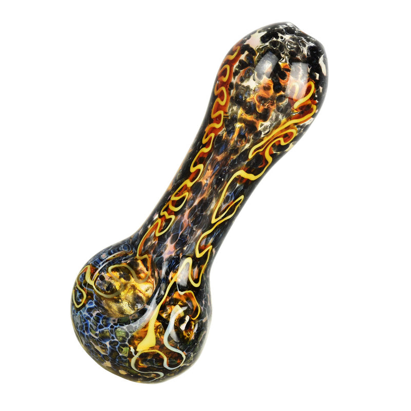Fritted Squiggle Glass Spoon Pipe - Headshop.com