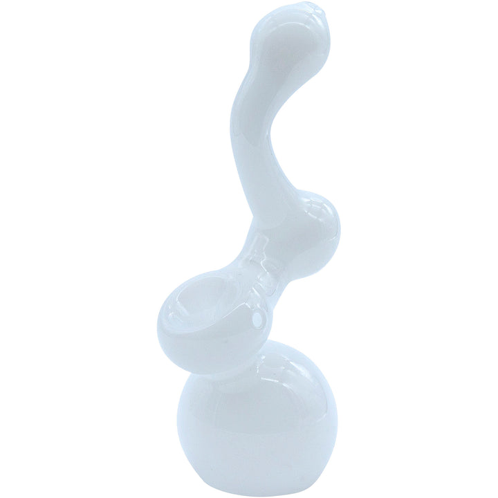 LA Pipes "Ivory Sherlock" Glass Sherlock Bubbler Pipe - Headshop.com