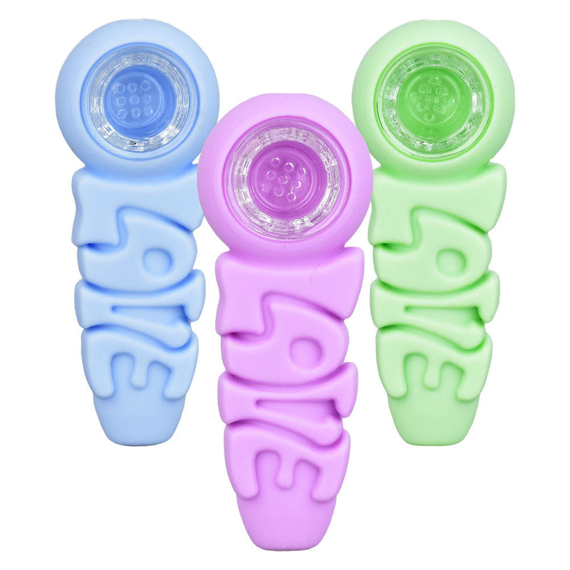 LOVE Silicone Hand Pipe | 4" | Assorted Colors | 5pc Set - Headshop.com