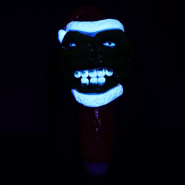 Grinch Enamel Resin Sculpted Glass Spoon Pipe - 6"