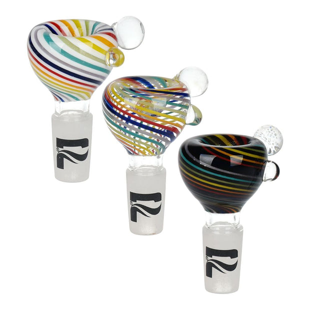 Pulsar Rainbow Candy Swirl No-Roll Herb Slide - 14mm M / 9ct - Headshop.com