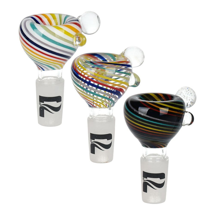 Pulsar Rainbow Candy Swirl No-Roll Herb Slide - 14mm M / 9ct - Headshop.com