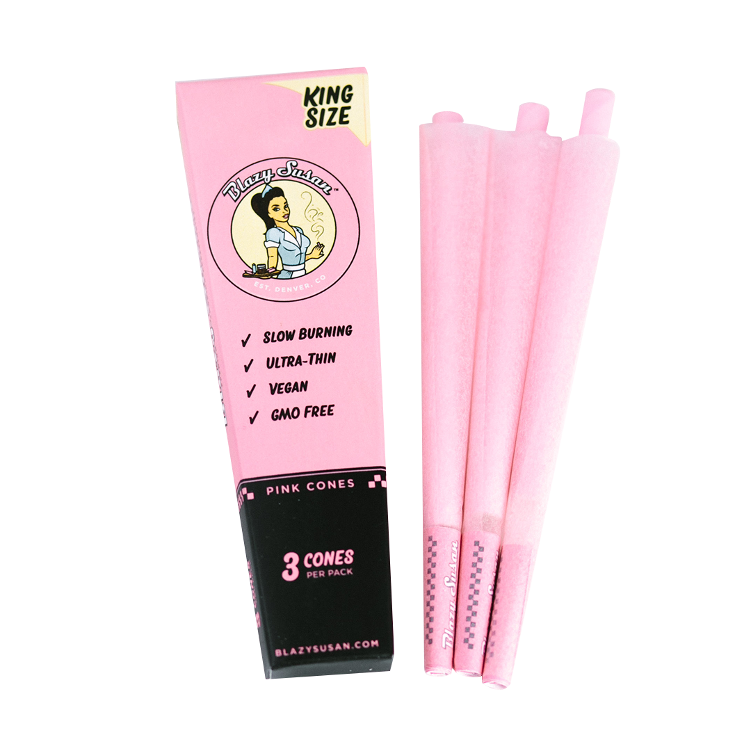 Blazy Susan Pink Paper Cones - Headshop.com