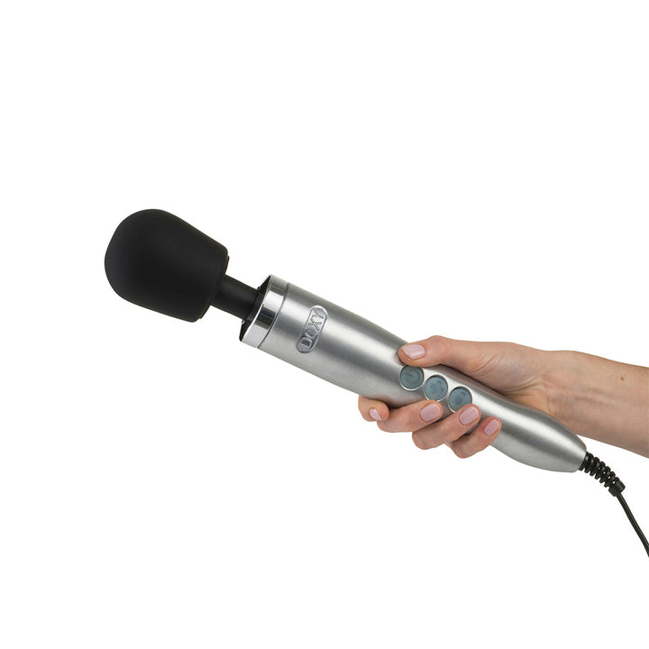 Doxy Die Cast Wand Vibrator Brushed Metal - Headshop.com