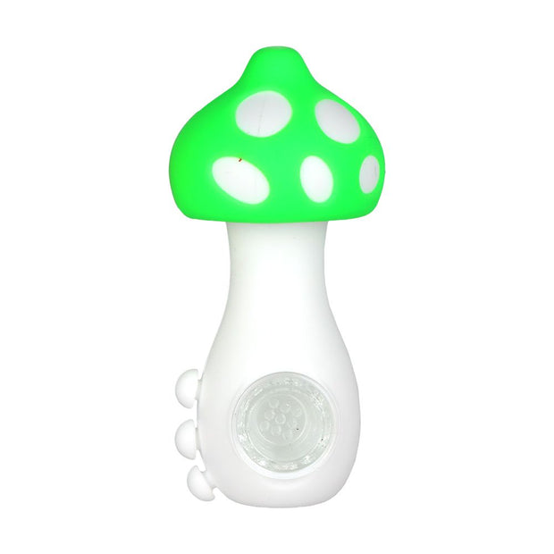 6CT BUNDLE - Silicone Mushroom Hand Pipe - 4.25" / Assorted Colors