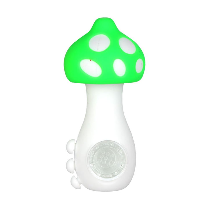 6CT BUNDLE - Silicone Mushroom Hand Pipe - 4.25" / Assorted Colors