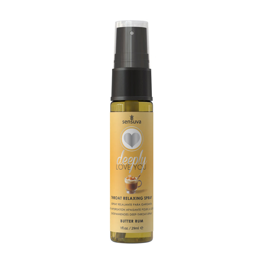 Sensuva Deeply Love You Throat Relaxing Spray Butter Rum 1 oz. Bottle - Headshop.com