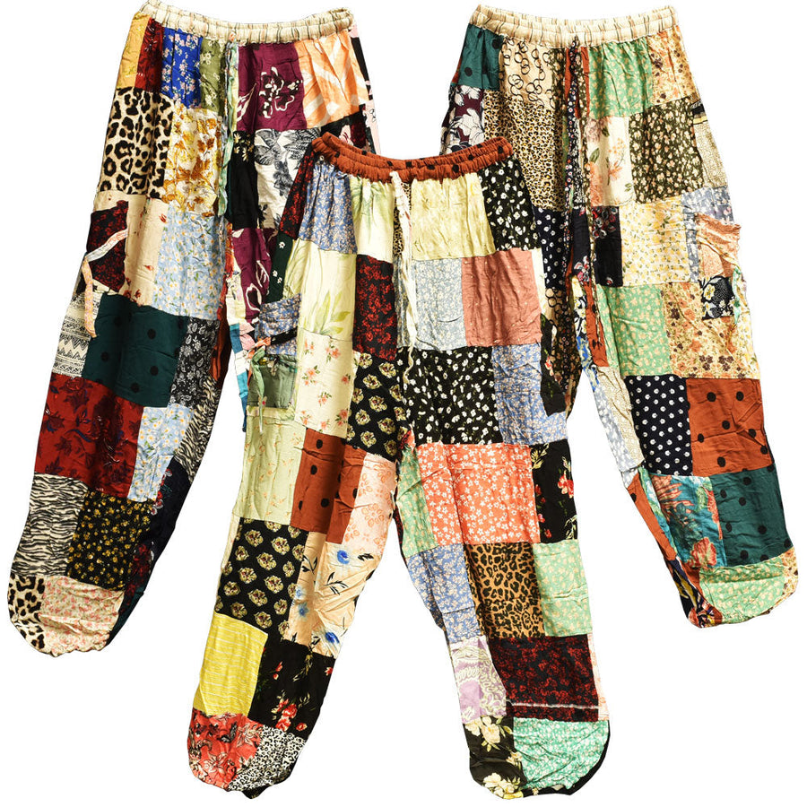 Colorful Patchwork Harem Pants - 36"/Colors Vary - Headshop.com