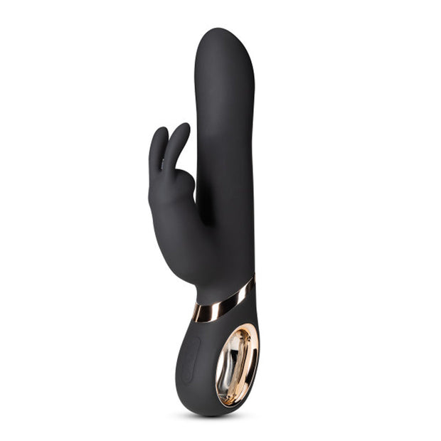 Blush Lush Victoria Rechargeable Silicone Rabbit Vibrator Black - Headshop.com