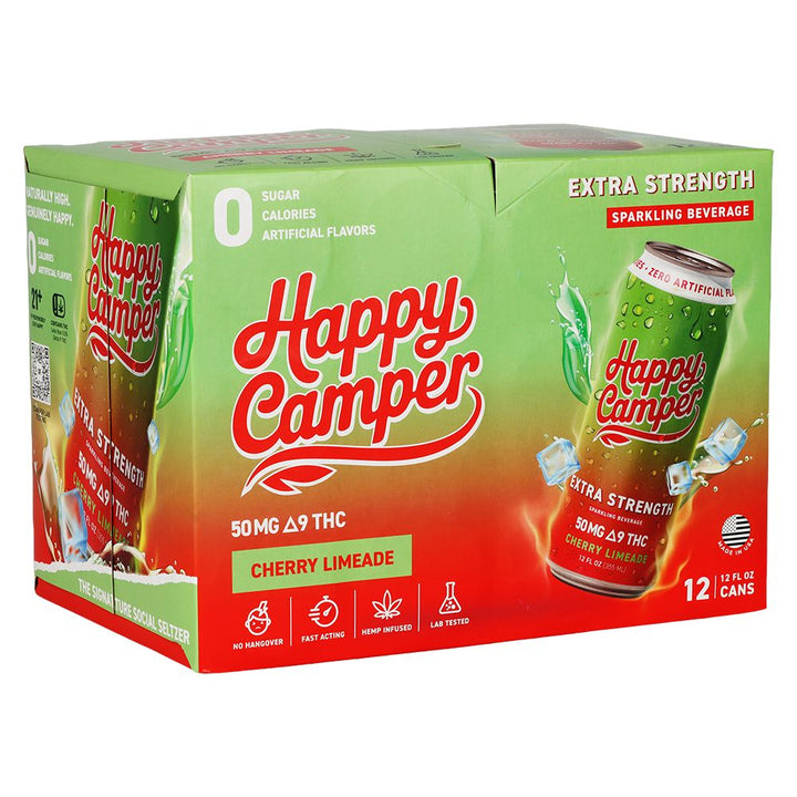 Happy Camper D9 THC Sparkling Beverage | 12oz | 50mg | 12ct Case