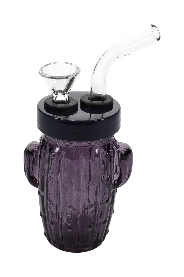 Colored Glass Cactus Water Pipe “Desert Sipper” – 3.5″ - Headshop.com