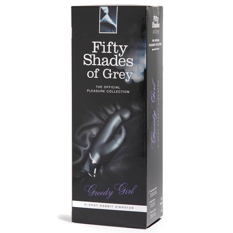 Fifty Shades of Grey Greedy Girl Rechargeable Silicone G-Spot Rabbit Vibrator Black - Headshop.com