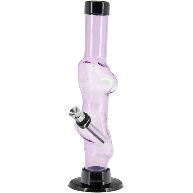 Acrylic Lady Contour Bong 8"  - Multiple Colors