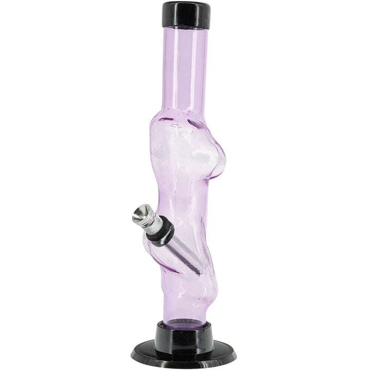 Acrylic Lady Contour Bong 8"  - Multiple Colors