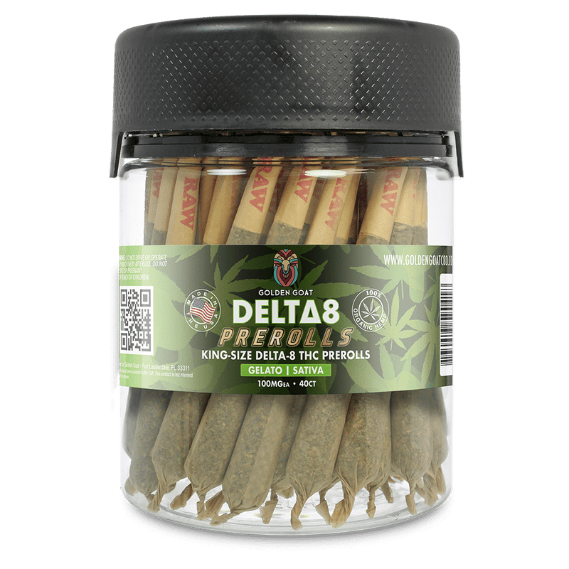 Delta 8 Doobies, King Size Jar, 50ct 100MG - Gelato - Headshop.com