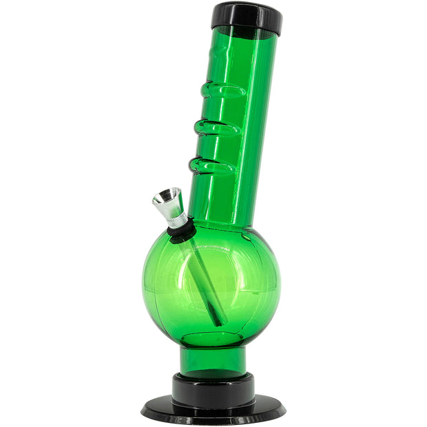 Acrylic Angled Neck Straight Tube Bubble Bong 9-12"