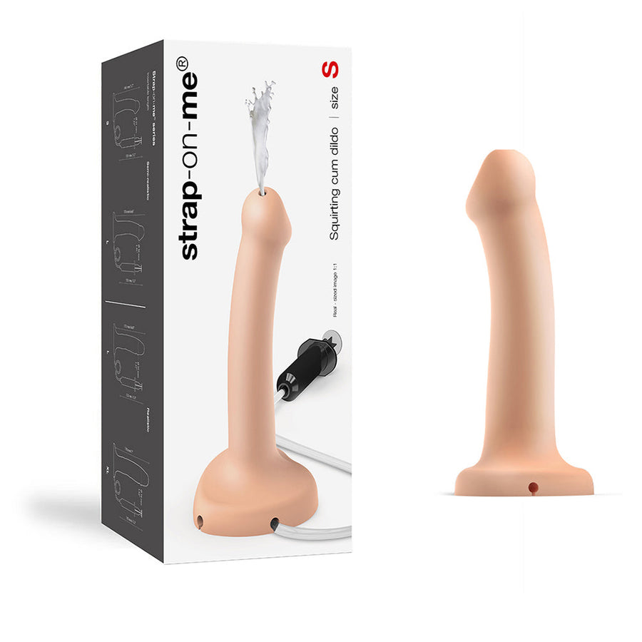 Strap-On-Me Squirting Cum Semi-Realistic Silicone Dildo Vanilla S (fluid not included) - Headshop.com