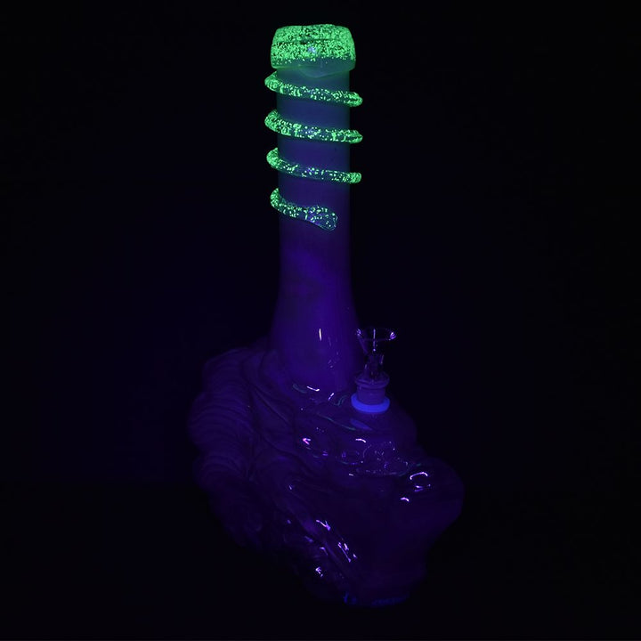 Iridescent Dragon Soft Glass Water Pipe - 14" / 14mm F - Headshop.com