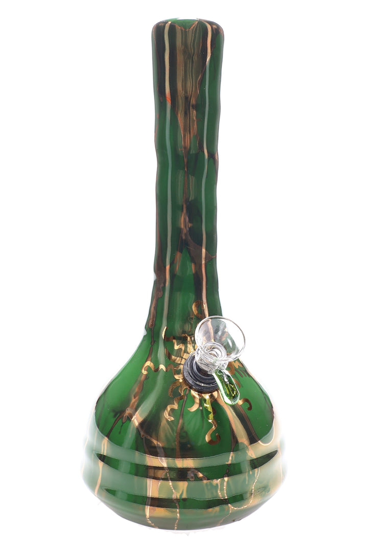 Ancient Creations 9″ Gold Sunburst Ceramic Beaker Bong
