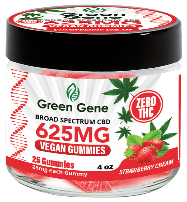 Green Genie CBD Vegan Pectin Infused Gummies w/ B12 Vitamins (625MG - 2500MG) - Headshop.com