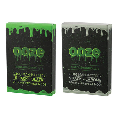 5PK - Ooze Standard Batteries - 4" / 1100mAh - Headshop.com