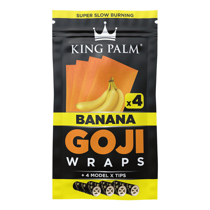 King Palm Goji Wraps & Filter Tips | 4pk | 15pc Display - Headshop.com