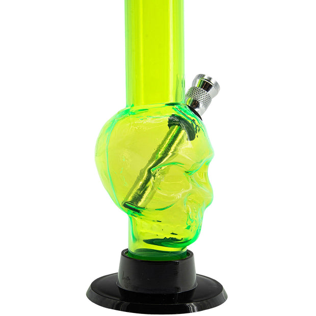 Mini Alien Head Acrylic Bong - 6" Tall