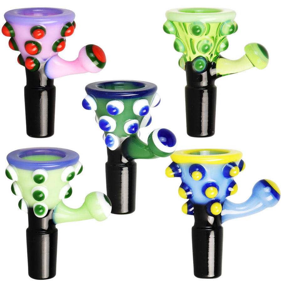 5PC BUNDLE - Crazy Eyes Herb Slide - 14mm M / Assorted Colors - Headshop.com