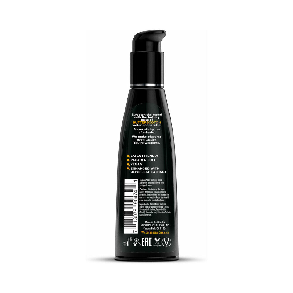 Wicked Aqua Butterscotch Water-Based Lubricant 4 oz. - Headshop.com