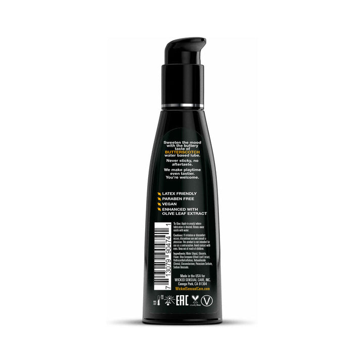 Wicked Aqua Butterscotch Water-Based Lubricant 4 oz. - Headshop.com