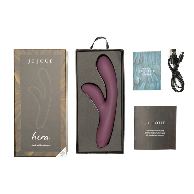 Je Joue Hera Rechargeable Silicone Rabbit Vibrator Purple - Headshop.com