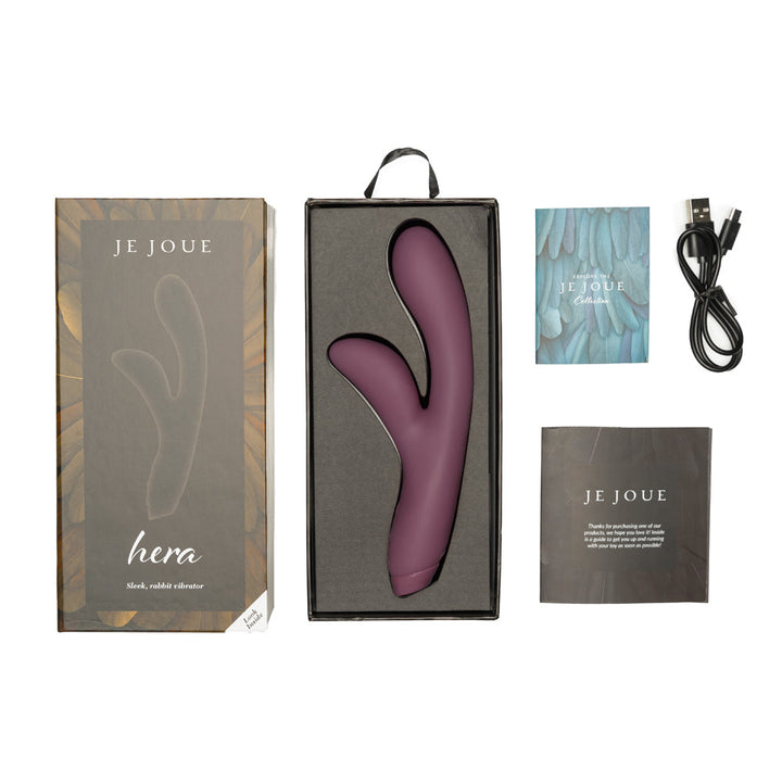 Je Joue Hera Rechargeable Silicone Rabbit Vibrator Purple - Headshop.com